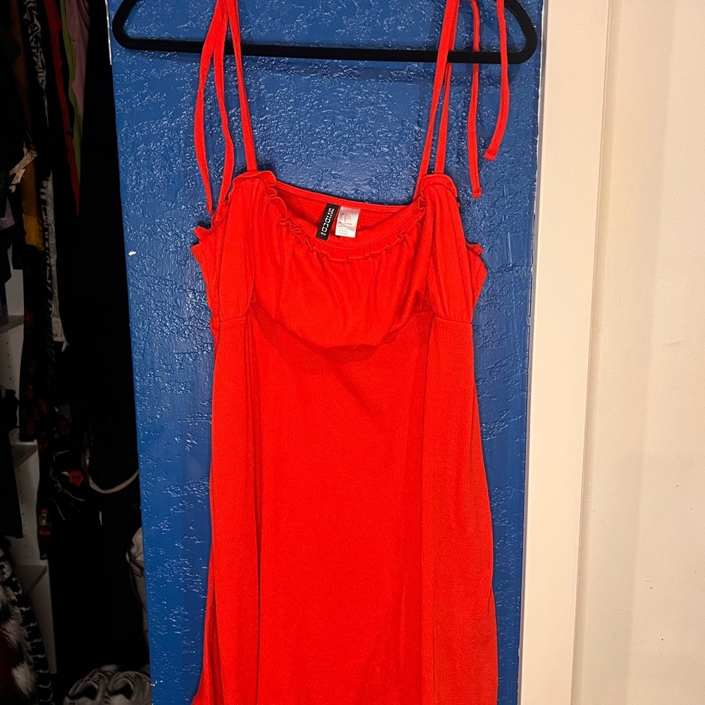 Red Spaghetti Strap Dress